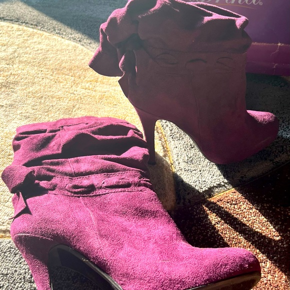 Paprika Purple Suede Boots - Picture 3 of 3